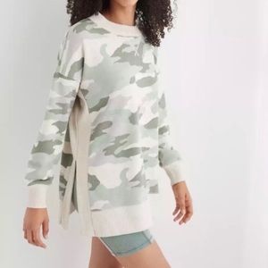 Aerie Camo Oversized Pullover